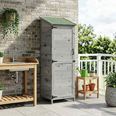 Shed ogrodowy Szary 59,5 x 56 x 176,5 cm Drewno Świerkowe