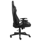 vidaXL Obrotowy fotel gamingowy, szary, PVC