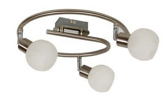 Lampa sufitowa Alabaster spot ze szklanymi kloszami regulowana 3-punktowa do salonu