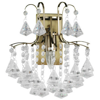 ścienna kinkiet kryształowy MONTE CARLO 1x60W E27 złoty Lampa