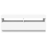 Szafka pod TV z oświetleniem LED, biała, 100x35x40 cm