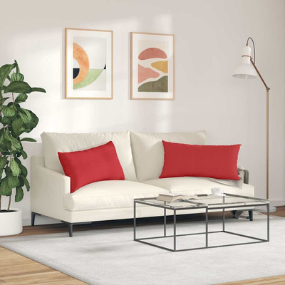 Poduszki na sofę 2 pcs Czerwony 80 x 40 cm tkanina