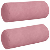 Poduszki Wałkowe 2 pcs Różowy ? 15 x 40 cm Tkanina sztruksowa