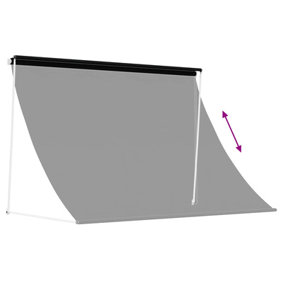 Markiza Czarny 400 x 150 cm 180 g / m? Poliester z powłoką PU
