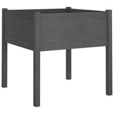 vidaXL Donice ogrodowe, 2 szt., szare, 70x70x70 cm, drewno sosnowe