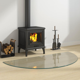 Szklana płyta kominkowa przezroczysty 1200 x 600 mm Szkło