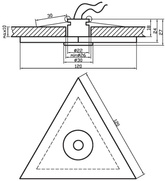 Oprawa stropowa chrom + satyna trójkątna G4 PO-04 2209948