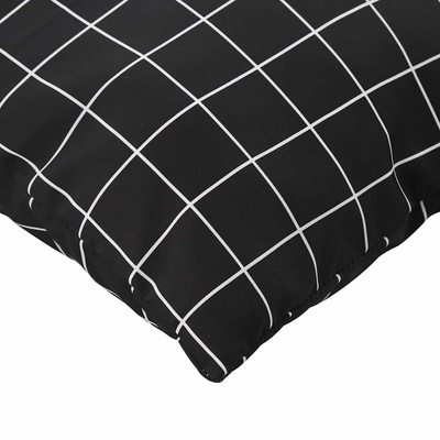 Poduszki rozrzucone Kratka 4 pcs Czarna kratka 50 x 50 cm