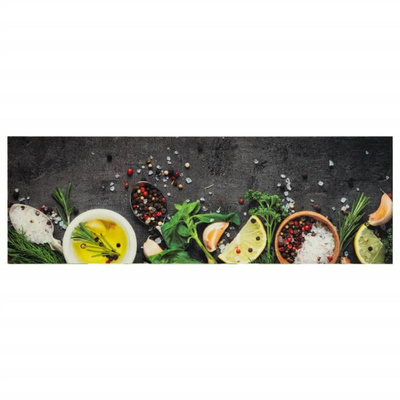 vidaXL Dywanik kuchenny, wzór w przyprawy, 60x180 cm, aksamit wariant 4