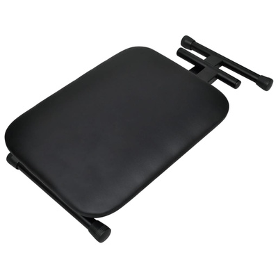 Statyw pod keyboard z podwójną ramą i taboretem, czarny