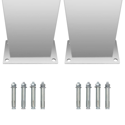 Prysznic ogrodowy ze stali nierdzewnej, podwójne dysze