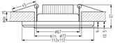 Oprawa stropowa chrom/niebieska kwadrat LED SSP-22 2263892
