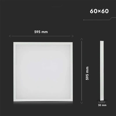 Panel LED V-TAC 36W 600x600 3w1 uniwersalny natynkowy/podtynkowy VT-6139 4000K 3960lm 2 Lata Gwarancji