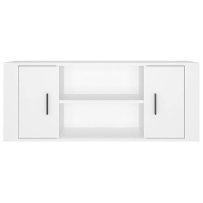vidaXL Szafka pod TV, biała, 100x35x40 cm, materiał drewnopochodny