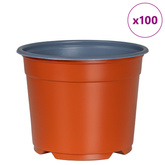 Okrągła doniczka na kwiaty 100 pcs terakota ? 10 x 8 cm