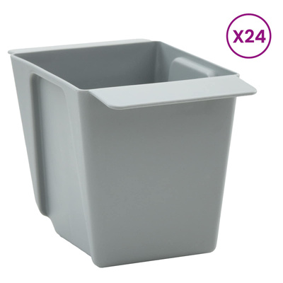 Skrzynki na kwiaty do palet euro 24 pcs jasnoszary