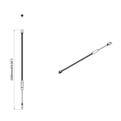 Taśma LED 2 pcs Czarny i Biały 1745 mm Miedź i plastik