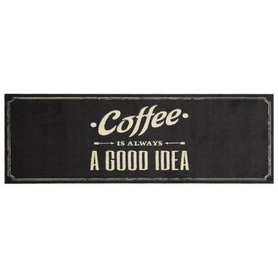 Dywanik kuchenny z napisem Coffee, 60x180 cm, aksamitny vidaXL