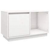 vidaXL Szafka pod TV, biała, 74x35x44 cm, lite drewno sosnowe