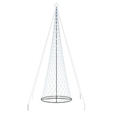 Choinka świąteczna LED z podstawą Chłodna biel 500 cm Metal