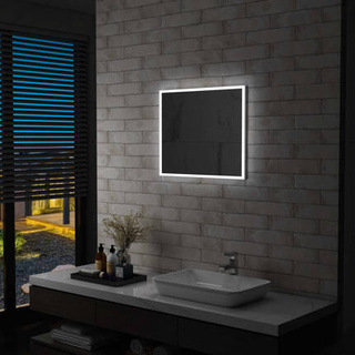 Ścienne lustro łazienkowe z LED, 60 x 50 cm vidaXL
