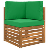 Poduszka do sofy na zewnątrz 3 pcs Zielony Poliester