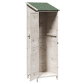 Shed ogrodowy Biały 59,5 x 56 x 176,5 cm Drewno Świerkowe