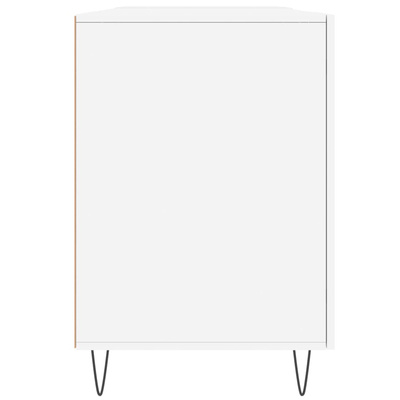 vidaXL Biurko białe z połyskiem, 140x50x75 cm, materiał drewnopochodny