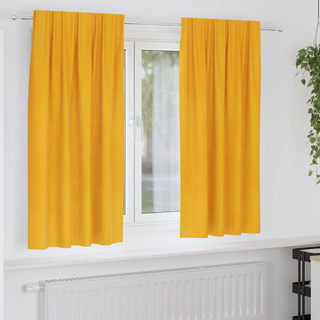 Zasłony zaciemniające 2 pcs Musztardowy Żółty 140 x 175 cm