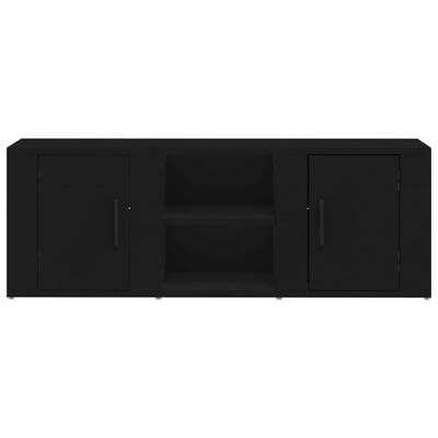 vidaXL Szafka pod TV, czarna, 100x31,5x35 cm, materiał drewnopochodny