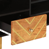 vidaXL Szafka pod TV, brązowo-czarna 100x33,5x46 cm, lite drewno mango