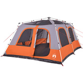 vidaXL Namiot rodzinny, 10-os., szaro-pomarańczowy, szybko rozkładany