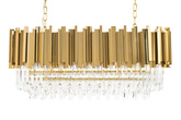 Lampa wisząca IMPERIAL LONG GOLD 90 - stal, kryształ-ADANI