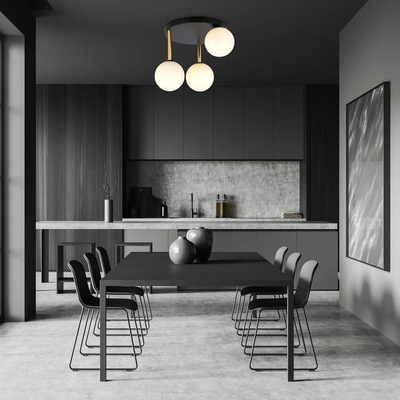 Lampa sufitowa  DOLCE 3 BL OPAL