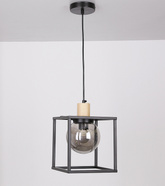 Lampa wisząca czarna metalowa dymiona Retro 2 31-00743