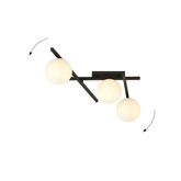 Lampa sufitowa SMART 3 BLACK/OPAL