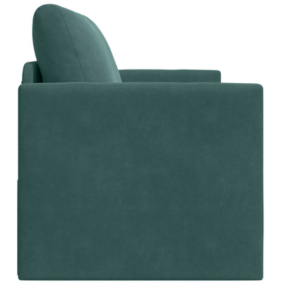 Sofa Bed Ciemna zieleń 124 x 71 x 78 cm Aksamit