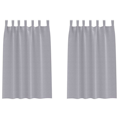 Firany blackout z kółkami 2 pcs Metaliczny Szary 175 x 140 cm