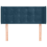 vidaXL Zagłówek uszak, ciemnoniebieski, 83x16x78/88 cm, aksamit model standard