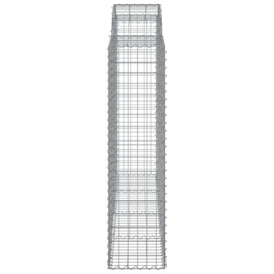 Kosze gabionowe, 13 szt, 200x50x160/180cm, galwanizowane żelazo