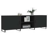 vidaXL Szafka pod TV, czarna, 150x30x50 cm, materiał drewnopochodny
