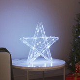 3D Gwiazda z 50 diodami LED Zimna biel 55 x 53.5 x 10 cm Akryl