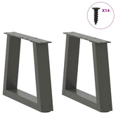 Nogi do stolika kawowego w kształcie litery V 2 szt. Antracyt 40x(30-31,3) cm Stal