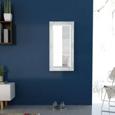 vidaXL Lustro ścienne w stylu barokowym, 100x50 cm, białe