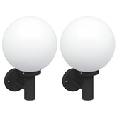Zewnętrzna lampa ścienna 2 pcs Czarny 28 x 25 x 38 cm