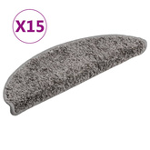 Maty na schody 15 szt. 56x17x3 cm Szare półokrągłe