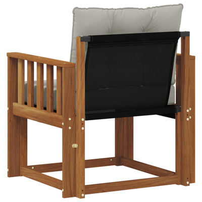 Sofa na zewnątrz Lite Drewno Akacji Naturalny i Jasny Szary
