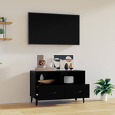 vidaXL Szafka pod TV, czarna, 80x36x50 cm, materiał drewnopochodny wariant 7