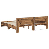 Ramka łóżka Stare drewno 200 x 200 cm Drewno inżynieryjne