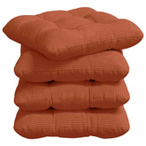 Poduszki na siedziska 4 pcs Czerwono-pomarańczowy 45 x 45 cm